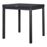 Mesa Tipo Rattan De Comedor, Terraza De Polipropileno/acero