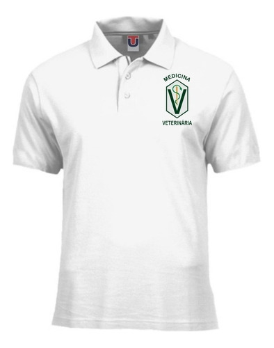 Medicina Veterinária Camiseta Gola Polo Unissex Malha Piquet