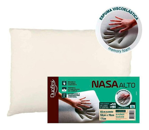 Kit 2 Travesseiros Nasa Alto Viscoelastico - Duoflex