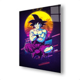 Cuadro Metálico Goku Neon Dbz Anime  Arte Aluminio 