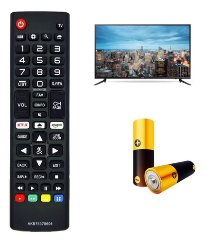 Control Remoto Para LG Smart Tv Con Netflix Y Amazon + Pila