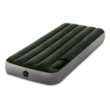 Colchon Inflable Con Inflador Downy Airbed 76 X 191 Intex Mm Color Verde