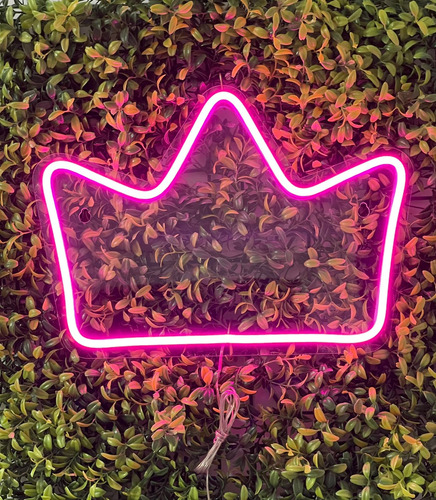 Painel Neon Coroa Instagram Iluminação 32x23cm 