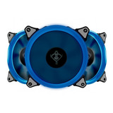 Kit De 3 Ventiladores Gamer Yeyian Led Azul  Typhoon, 120mm