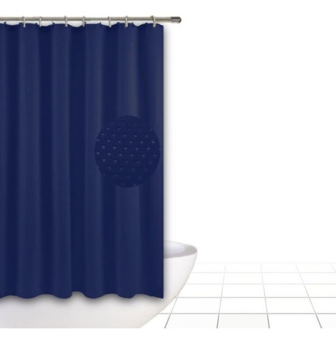 Cortina De Baño Diamante Teflón Impermeable Con Gancho 180cm