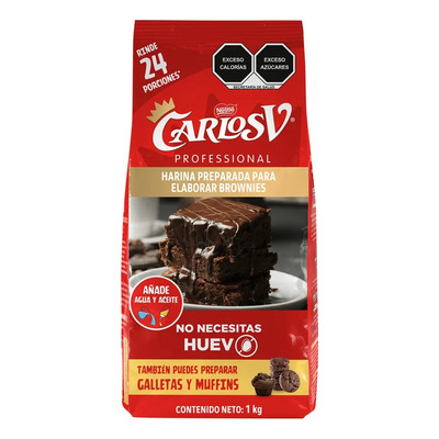 Harina Para Brownies Carlos V Sabor Chocolate 1kg Nestlé | MercadoLibre