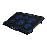 Base Cooler Gamer Pro Cooling Pad 6v Usb Negro Azul Reptilex