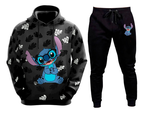 Conjunto De Moletom Adulto E Infantil Stitch Escolha Modelo