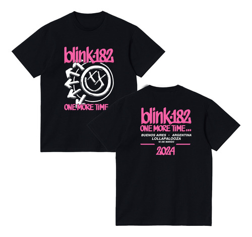 Remera Algodon Sin Género - Blink 182 Argentina 2024 Tour