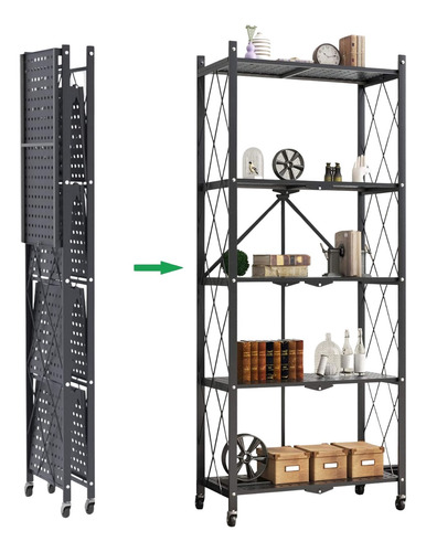 Estante Plegable Metálico 5 Niveles Organizador Multifunción