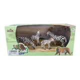 Playsets Animal World Familia Cebra Pack X4 