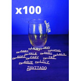 Identificador Para Vasos Y Copas Personalizados  X 100 Uds
