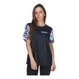 Polera Manga Corta Burton Mtb Half Printed Negro Mujer