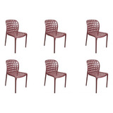 Set 6 Sillas Moderna Minimalista Isa Comedor Jardin