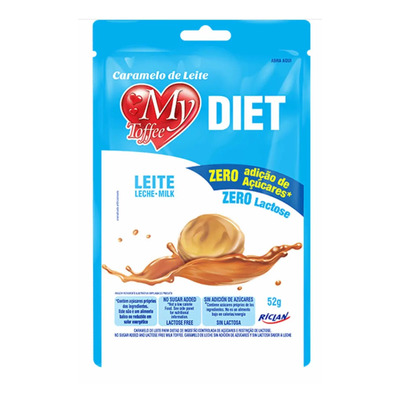Balas Caramelo My Toffee Diet Zero Lactose e Açúcar 52g | MercadoLivre