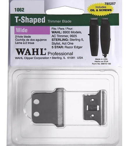 Wahl Cuchilla En Forma T Para Delineadora  Mod: 1062