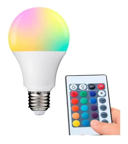 Lampara Gota Led 5w Rgb Con Control Remoto