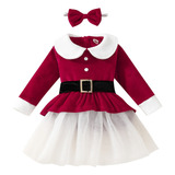 Vestido De Princesa De Malla Para Niñas En Navidad