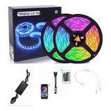 Tira Led Rgb 10 Mts Bluethoot Fuente 12v Control Celular Luz