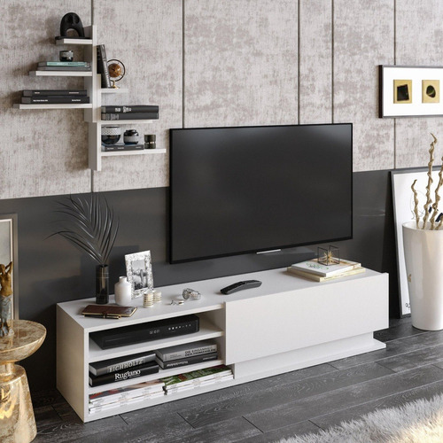 Mesa Tv Led Mueble Rack Moderno Melamina 18mm Modular...