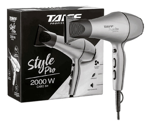 Secador De Cabelo Taiff Style Pro Prata 127v