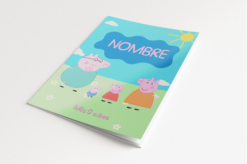 Libro Editable Para Pintar Imprimible De Peppa Pig Familia