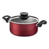 Batería De Cocina Tramontina Rivoli Antihaderente 10 Piezas Color Rojo