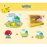 Figura Colección Anime Pokemon Pokeball Paisaje Pikachu Set