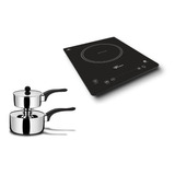 Kit Cooktop Fischer 1 Boca Indução + Cuscuzeira Inox Brinox