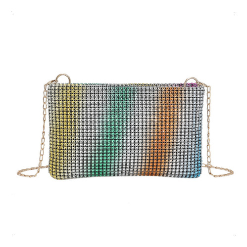 Carteras De Mujer Sobre Fiesta Strass Con Cadena Metalica 