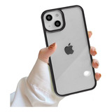 Case Funda Carcasa Transparente Blanco/negro Para iPhone 11