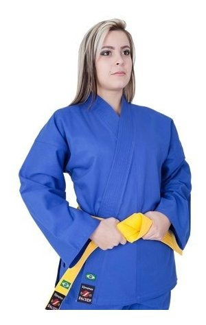 Kimono Judo Azul Modelo Básic + Faixa Branca Básica - Shizen
