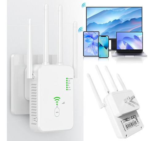 Rrepetidor Wifi 5g Amplificador Señal 1200mbps 110/230v Wps