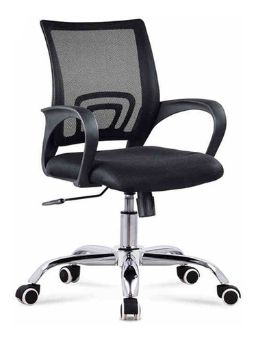 Silla De Oficina Ejecutiva Ergonómica En Malla Color Negro