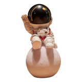 Figura Decorativa, Astronauta Sentado En La Luna, Decooltura