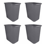 Pack De 4 Cestos Rectangulares 13 L Color Gris Oxford