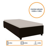 Tcil Móveis Mônaco Cama Solteiro Cor Preto 