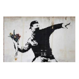 Poster Quadro Em Mdf Banksy Buque Flor Gigante