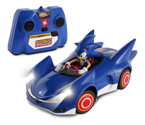 Carro De Carreras Sonic Con Control Remoto Azul 