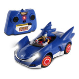 Sonic Auto Radio Controlado 20 Cm Con Luz Y Sonido - Sonic Color Azul