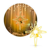 Estrella Luz Neón 8 Puntas Puerta Navidad Cálida 2206xh