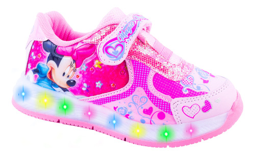 Tenis Minie Mouse Luces Leds Sneakers Deportivos 680-rp
