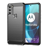 Funda Para Motorola G71 5g Fibra Carbono Rugged + Hidrogel