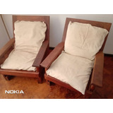 Vendo Dos Sillones Individuales De Algarrobo Impecable 