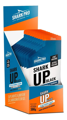 Gel Energético Sharkpro Up Black - 10 Unidades