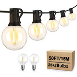 Guirnalda De Luces De Exterior Vintage 25+2 Led Focos 15 M