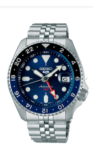 Relógio Seiko 5 Gmt Automático Ssk003 Jubile Skx