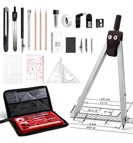 Brújula De Dibujo Profesional,geometrico Juego De Compás