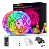 Tira De Luces Led Tenmiro Rgb, Ultra Largas, De 65.6 Pies, T