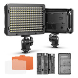 Neewer Luz De Video Regulable De 176 Led Con 2 Baterías De.